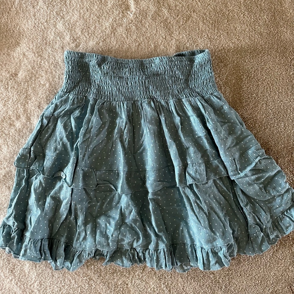 Blue Polka Dot Skirt Small